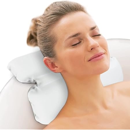 Comfort White Waterproof Bath Pillow - Relax and Unwind! Bath neck ...