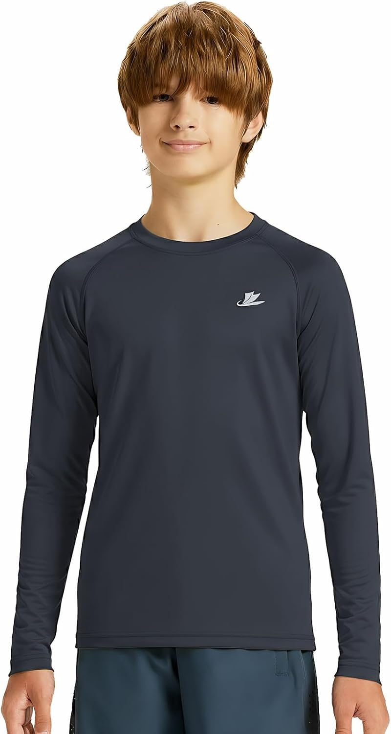 DEVOROPA Youth Boys Compression Thermal Shirt Long Sleeve Kids Fleece Baselayer Soccer Baseball Undershirt Slim/Regular/Husky - Image 2