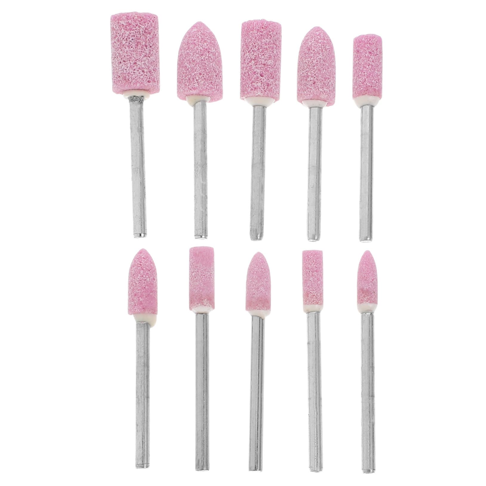 MUSISALY 3mm Abrasive Mandrel Grinding Polishing Tools 100pcs Set 50 Cylinder 50 Tapered Heads