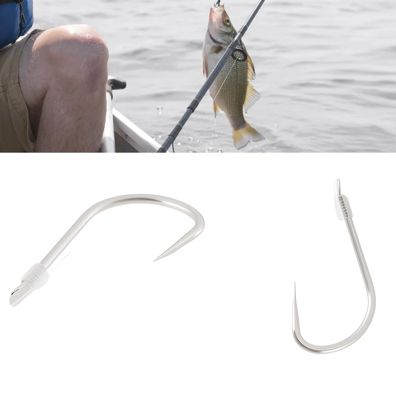 Lot De 20 Hameçons Sans Ardillon – Ligne 45 Cm – Acier Carbone – Carpe/crucian
