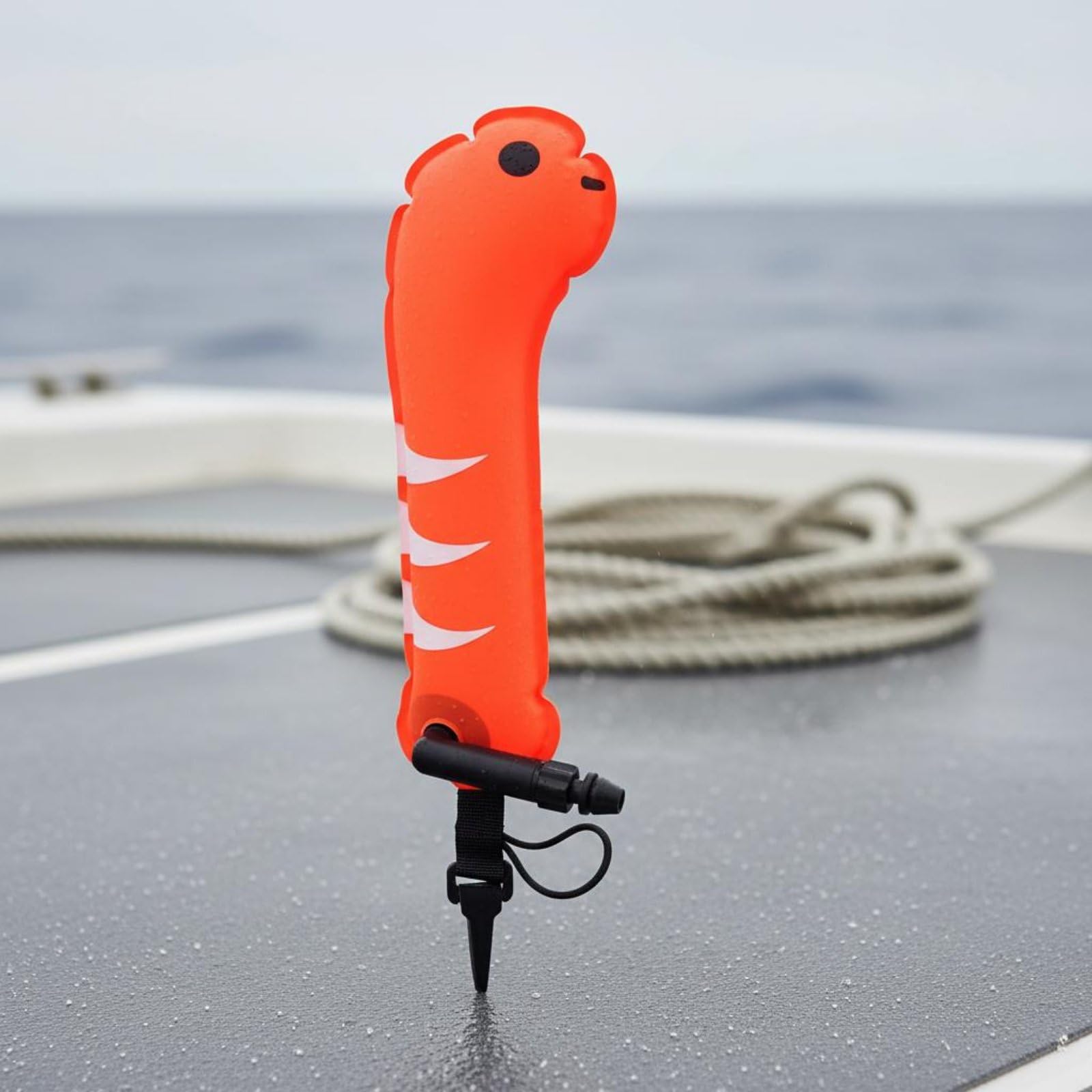 de Señalización de Buceo Juguete Inflable Auto Deslizante Juguete Acuático de Piscina Estructura Ligera Nylon y TPU para Práctica Adecuados para, Orange, Plain