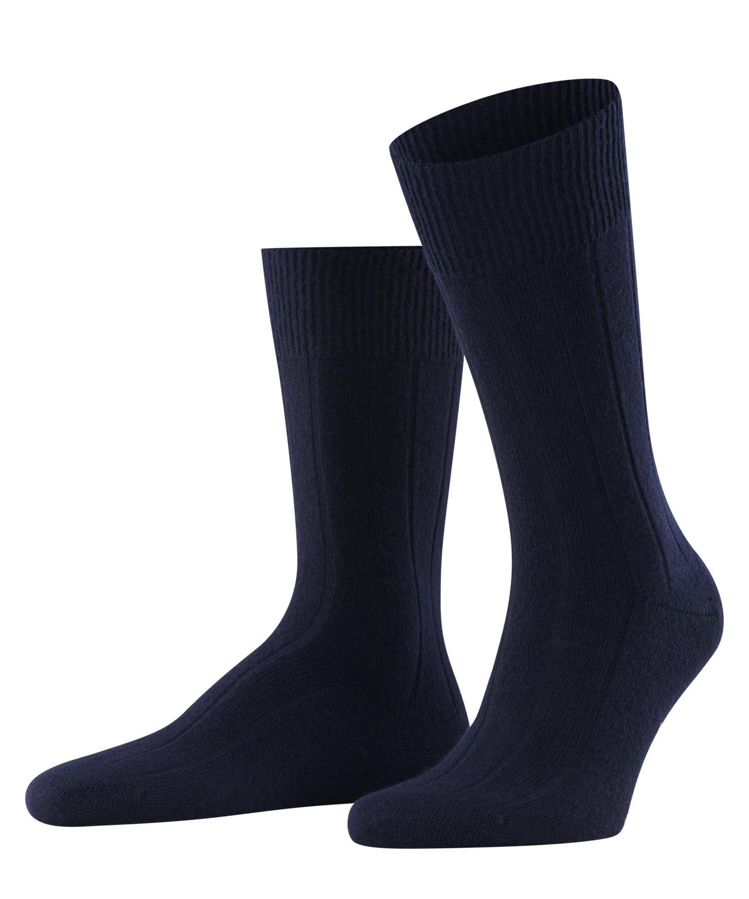 FALKE Men's Lhasa Rib M So Wool Cashmere Plain 1 Pair Socks, Blue Dark Navy 6375, 11.5-14
