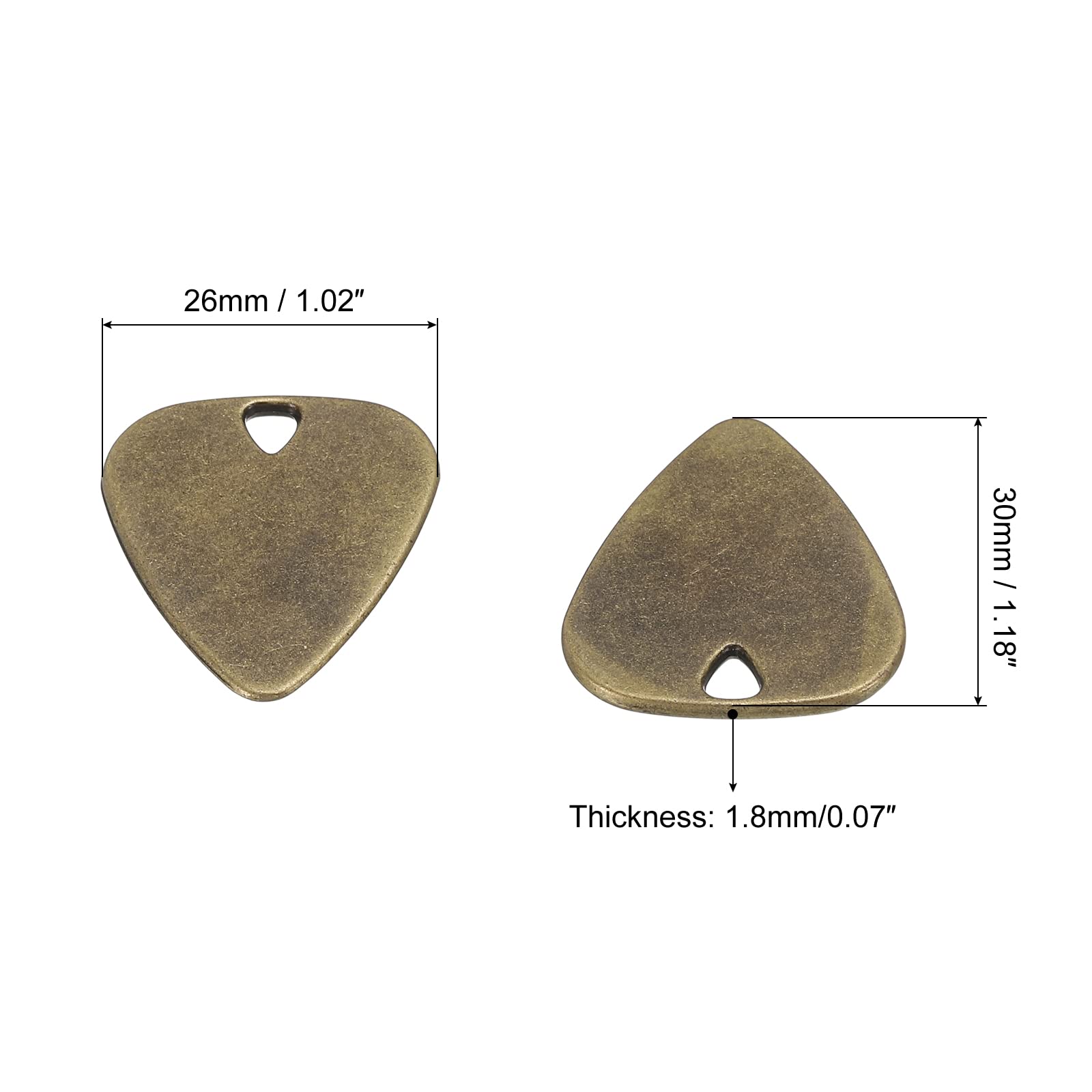 MECCANIXITY Plettri per chitarra, spessore 1,8 mm, bronzo, confezione da 5
