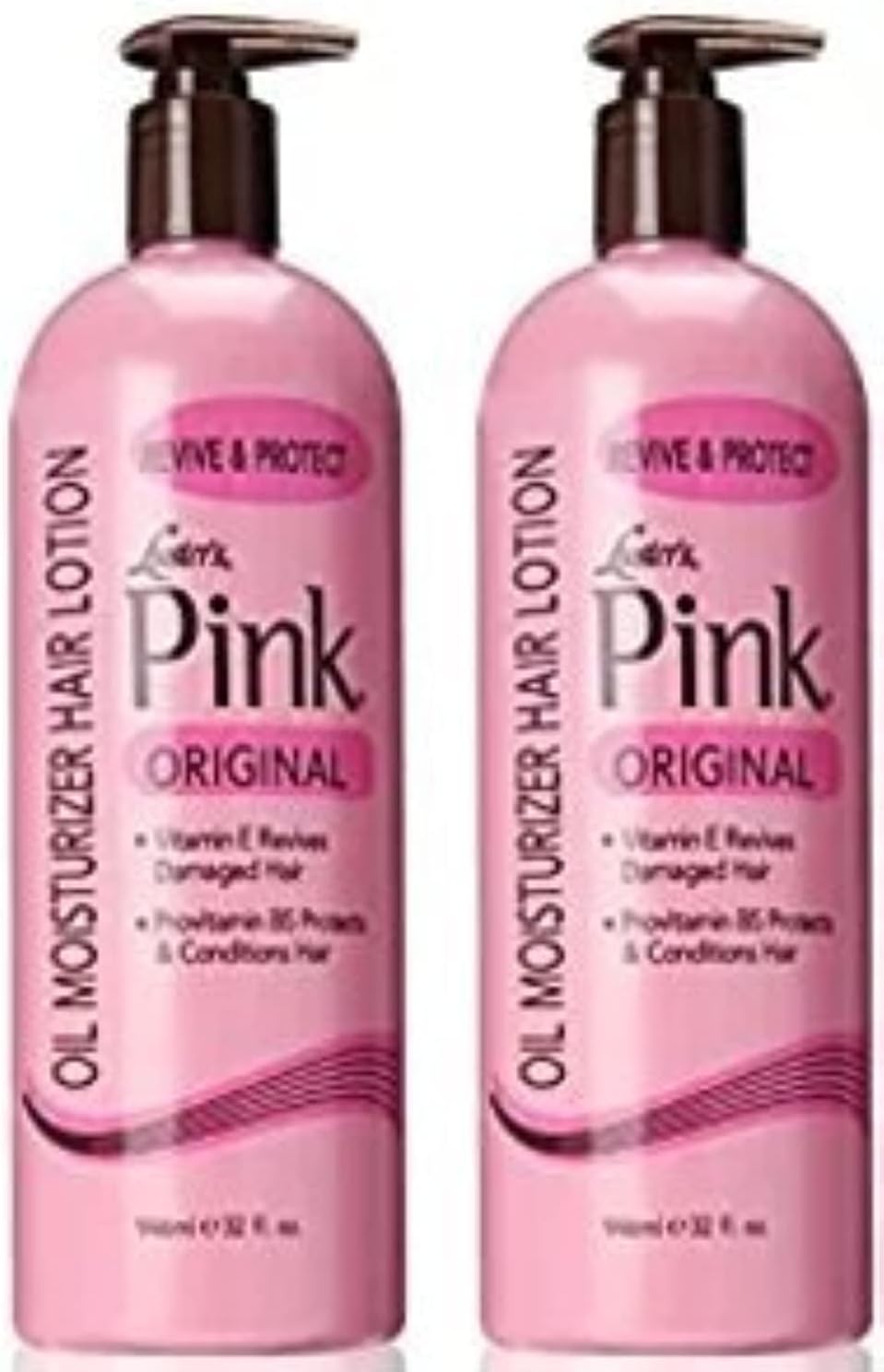 Luster's Scurl Pink Oil Moisturizer Hair Lotion, 32 Ounce (Packaging may vary) (2 Pack)