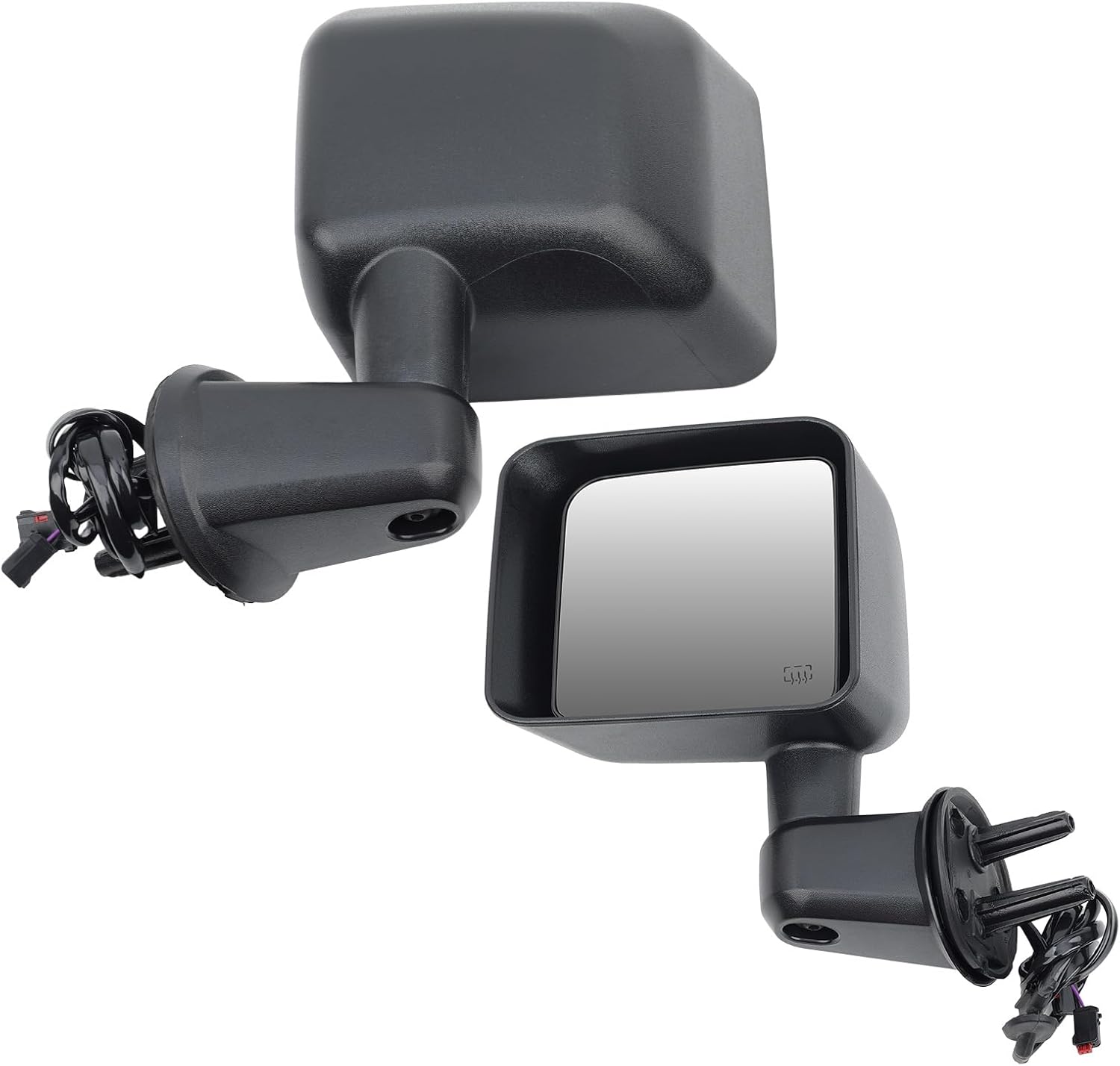 Left Driver Side Mirror Compatible with Jeep Wrangler JK 2015 2016 2017 2018 Power Heated Manual Folding Door Mirrors Replacement 5 Pins