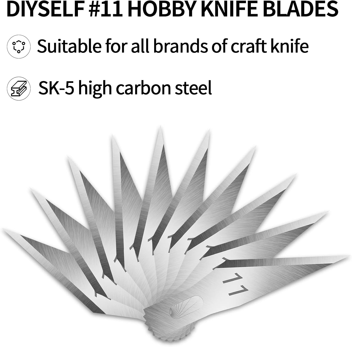DIYSELF 20PCS Craft Knife Blades, SK5 Carbon Steel #11 Refill Hobby Art Blades Cutting Tool with Storage Case for Craft, Hobby, Scrapbooking, Stencil : Arts, Crafts & Sewing