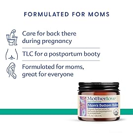 Motherlove Mom\'s Bottom Balm (2 oz) Organic Herbal Salve w/Witch Hazel for Bottoms During Pregnancy & Postpartum -Non-GMO Ointment