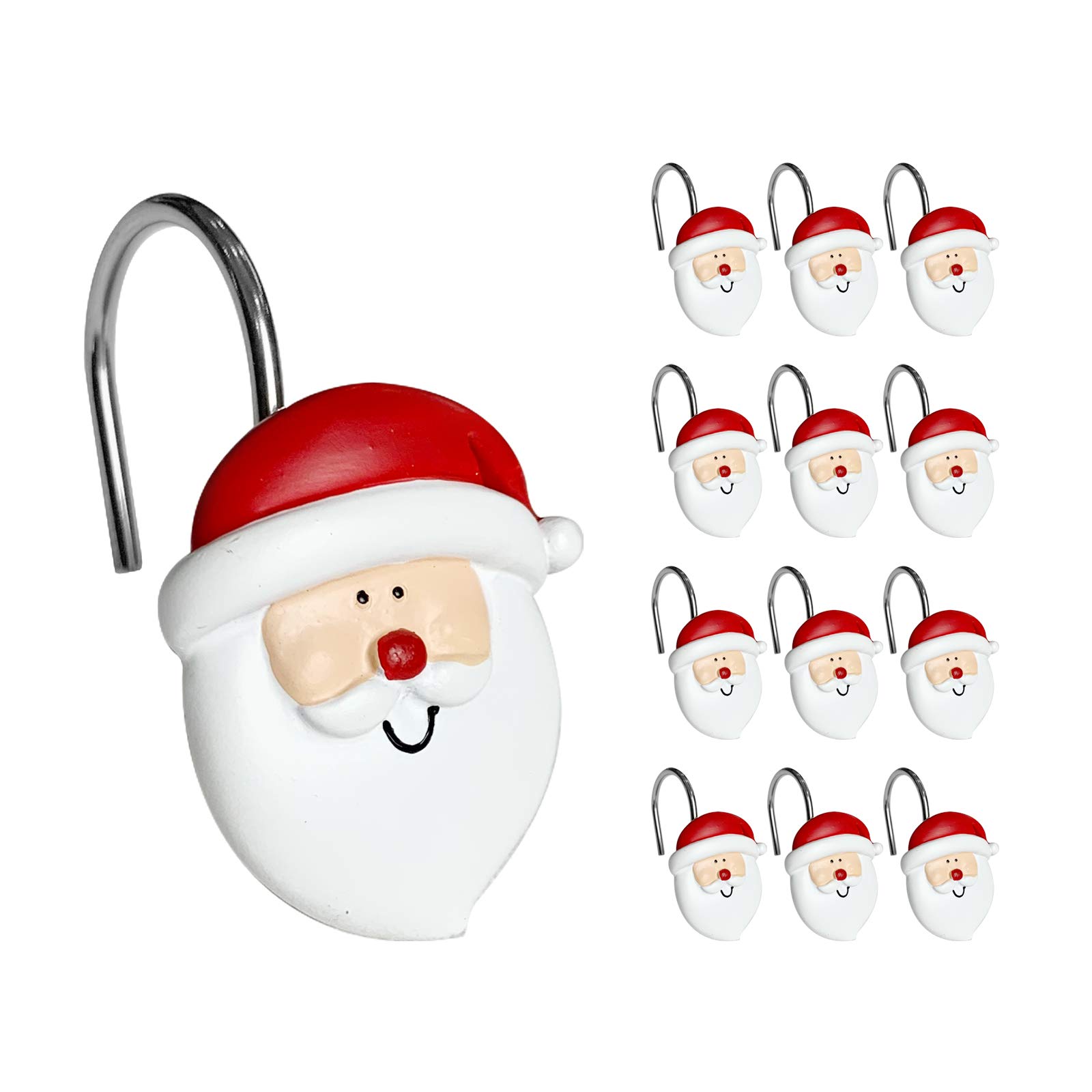 Anneaux de rideau de douche en résine haut de gamme pour décoration de Noël durable
