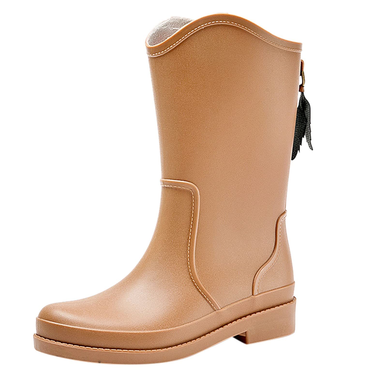 Generisch Buty przeciwdeszczowe, zewnętrzne, wodoodporne buty kuchenne, gumowe buty, miękkie dno, wygodne kalosze z rurą środkową