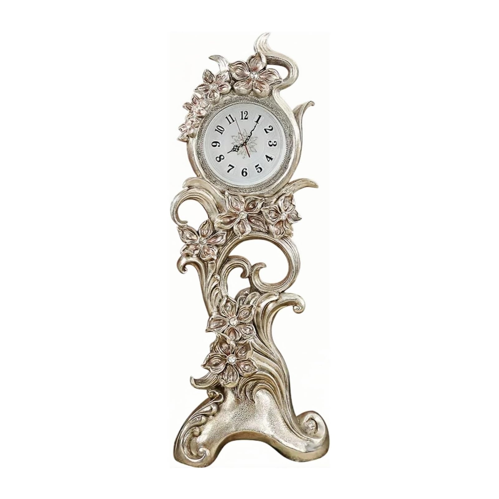 CYairong-22 Grandfather Clock Floor Standing Clock Silent European Style for Living Room and Hallway Pendulum