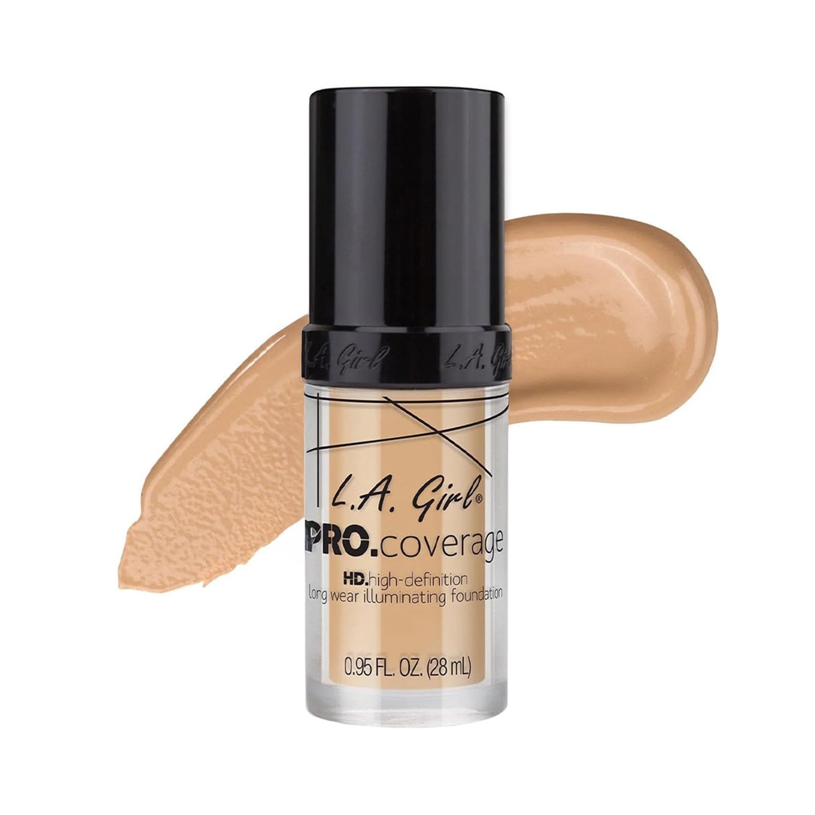 L.A. Girl Pro Coverage Liquid Foundation, Fair, 0.95 Fl Oz, GLM642