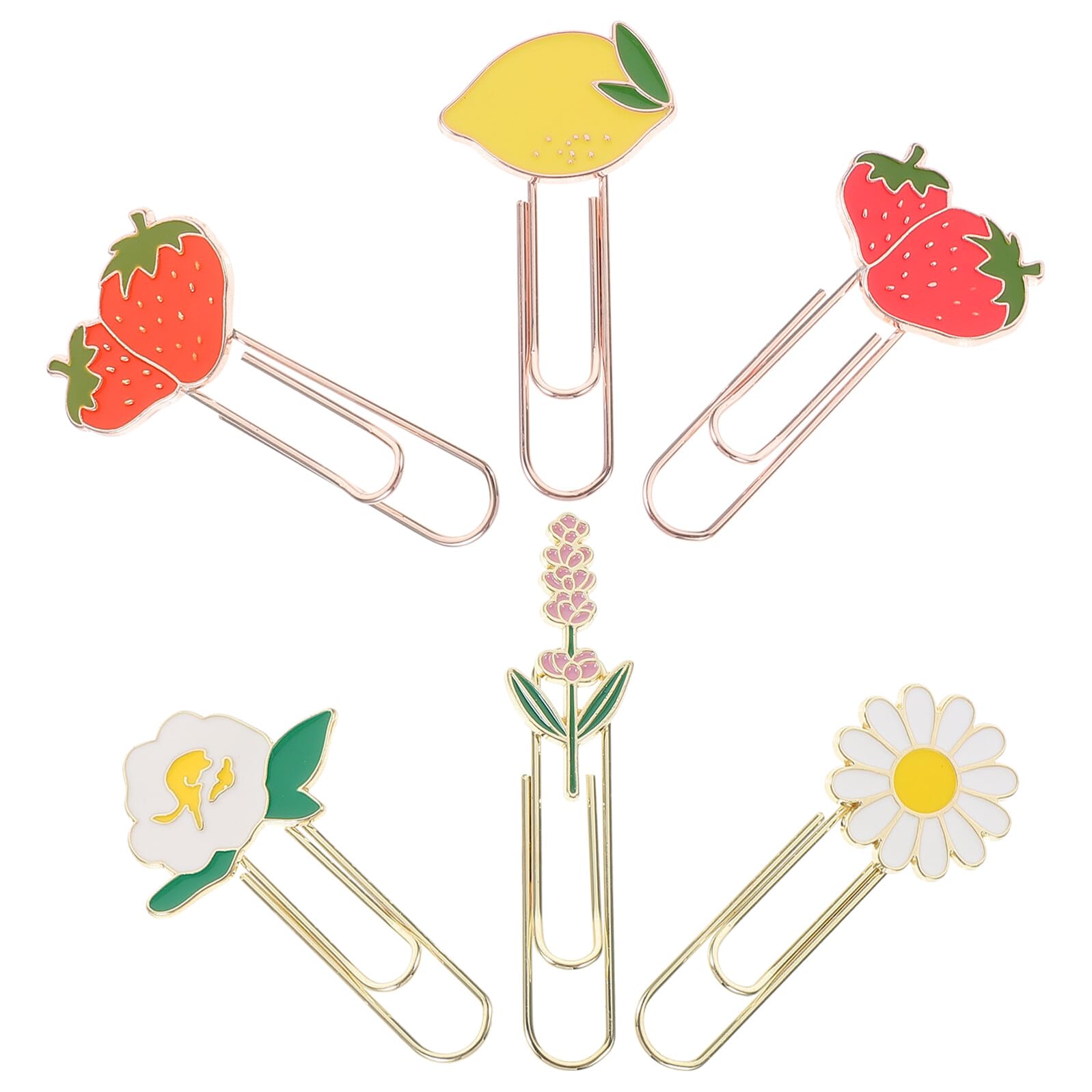HOMSFOU 4 set Graffetta Per Graffetta Per Carta In Metallo Cartoon Graffette Piccole Graffette Graffette Per Documenti Piccoli Graffette 6 pezzi*4