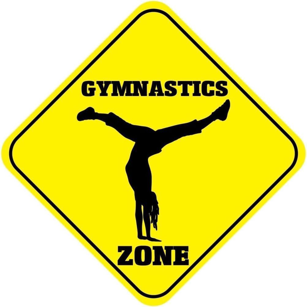 Gymnastics Zone Crossing Funny Novelty SignVinyl Sticker Decal 8