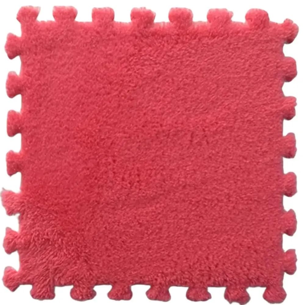 Dywan matowy 30 cm, dywan do pełzania, dywanik podłogowy Puzzle Pad, piankowe płytki dywanowe do salonu w domu sypialni(Red)