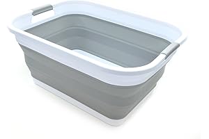 SAMMART Large 41L Collapsible Laundry Basket: Foldable Pop Up Storage Solution for Space Saving