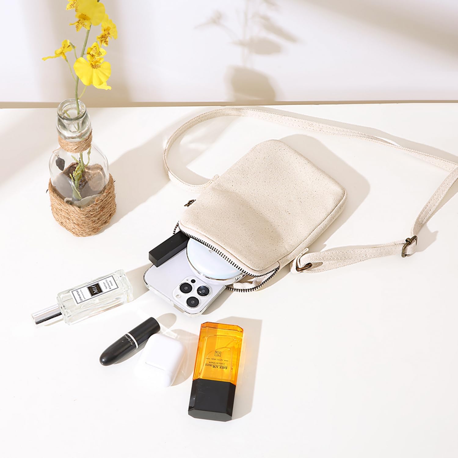 Small Crossbody Purse Zipper Cell Phone Bag Mini Shoulder Purse Wallet Smart Phone Wallet with Credit Card Solts | Small, Zipper, Mini, Wallet, Credit Card Slots - Image 3