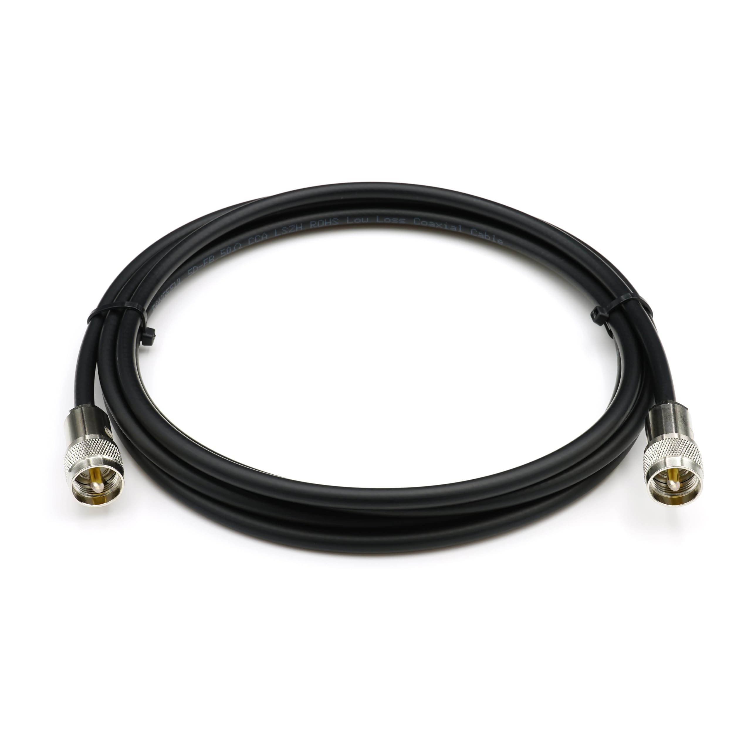 15m PL259 UHF Koaxialkabel — Wetterfestes 5D-FB Verlustarmes Ø7.5mm Verlängerungskabel mit PL-259 Stecker — PL Antennenkabel für CB Funk HAM Funkgerät SWR Antennen Amateurfunk
