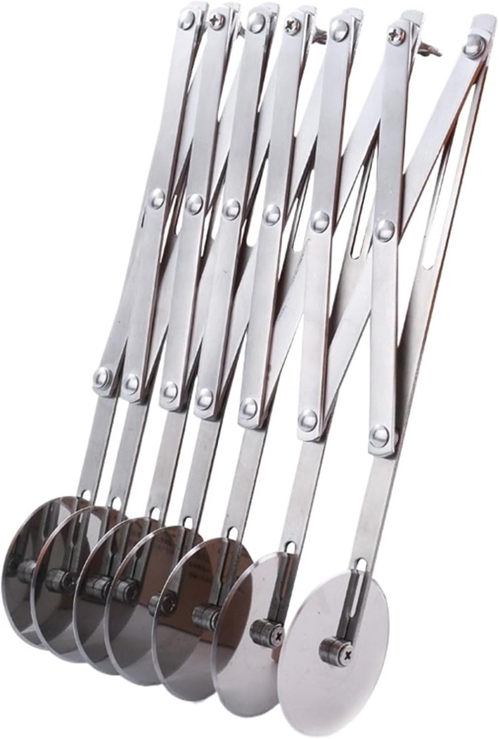 3/5/7 Wheel Cutter Dough Divider Dough Knife Flexible Roller Blade Pizza Pastry Peeler Stainless Steel Baking Pan Tool (Size : 7 rounds)