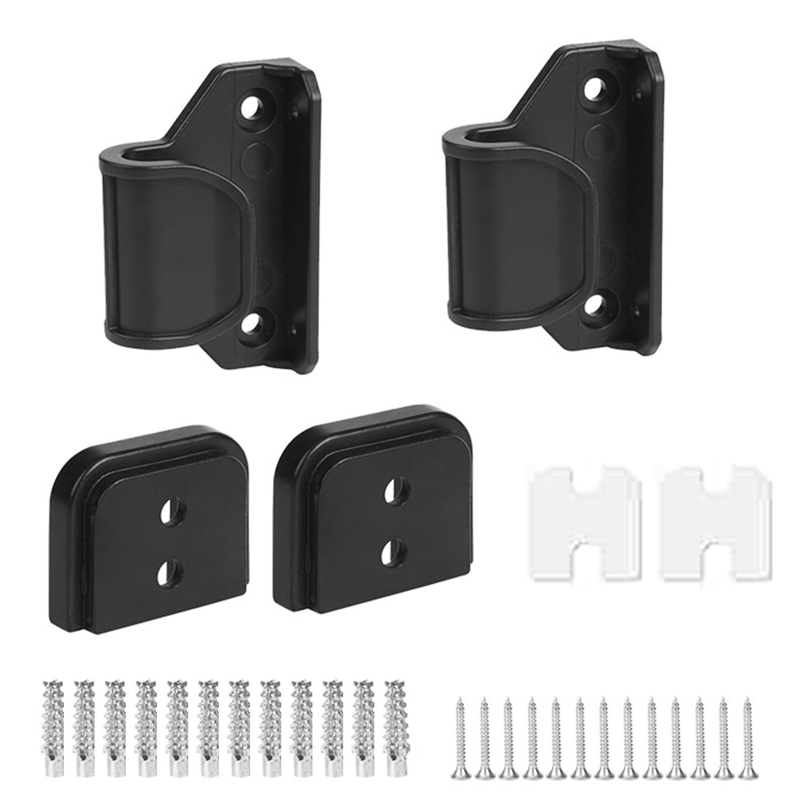 Xiansini Retractable Baby Gate Replacement Part Set, Black Plastic, Universal Size, Latch Type, Baby/Pet Safety, Multi-purpose Use, Home, Stairs, Hardware Mount — image 1