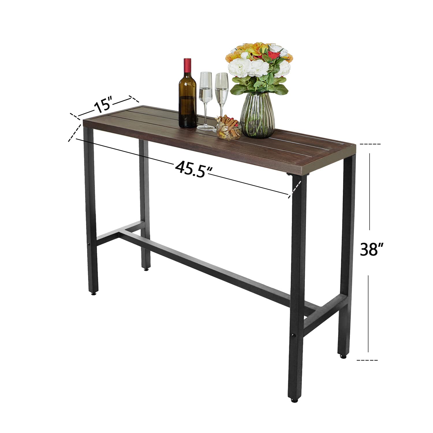 Amazon.co.jp: MEOOEM アウトドアバーテーブル パブの高さ45.5