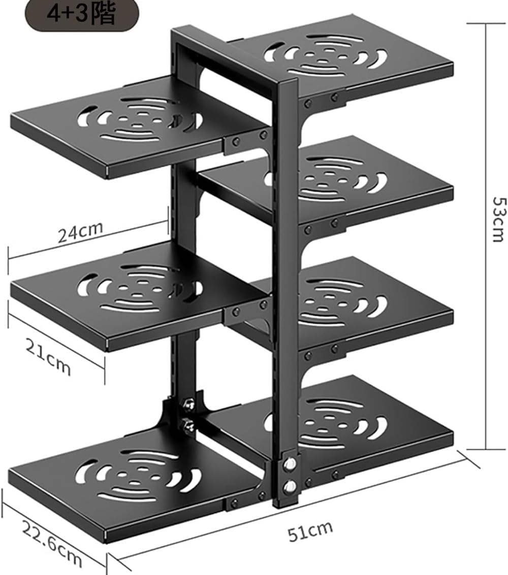シンク下 収納 スライド フライパンラック 縦 フライパンスタンド 鍋フライパン収納 7段 縦置 鍋収納 高さ調節可能 耐荷重30k