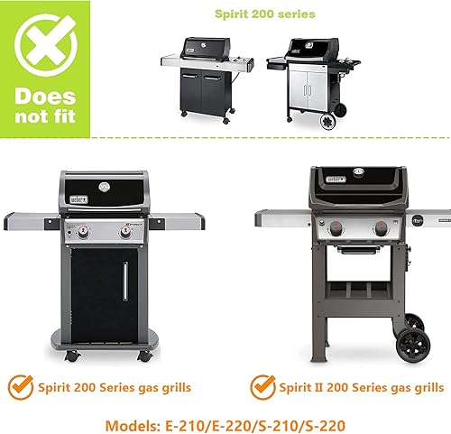 Miniatura 2 de Hisencn 7637 - Parrilla de cocina de 17.5 pulgadas para Weber Spirit I y II 200 Series - E210 E220 S210 S220 con control frontal, parrilla de
