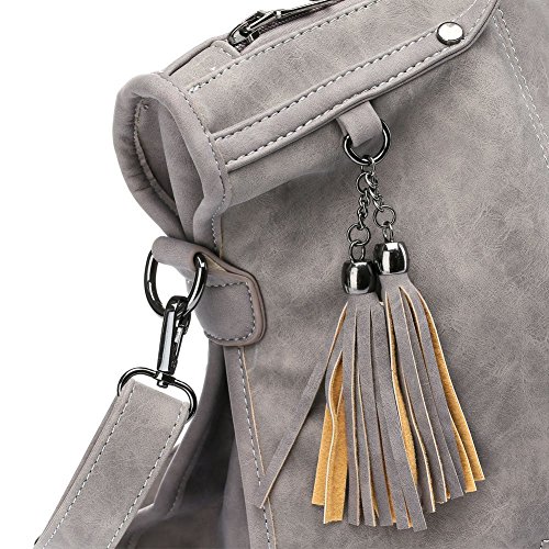 Bolso tote de cuero sintético con tachuelas miniatura 5