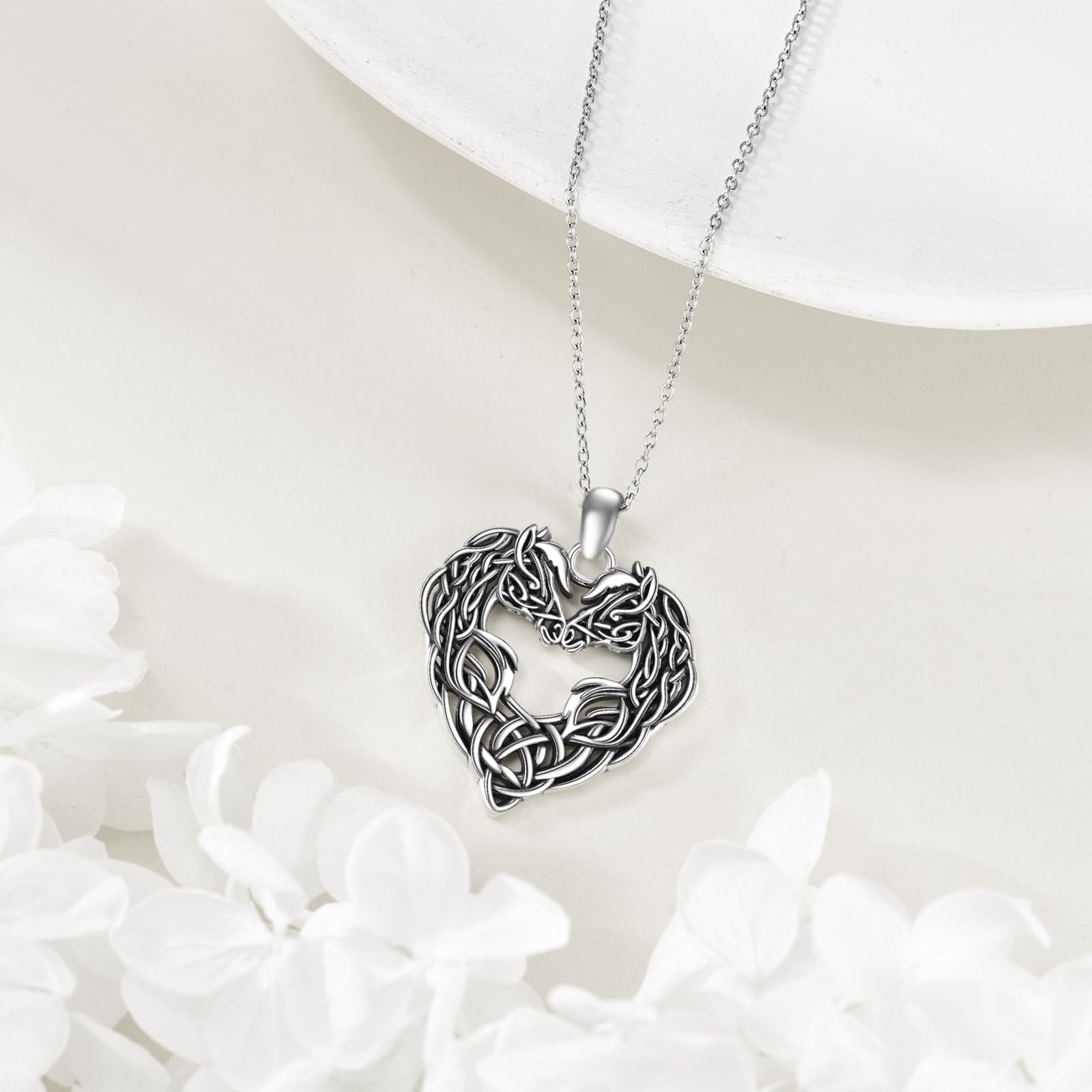 ONEFINITY Panda/Meeresschildkröte/Katze/Eule/Pferd/Waschbär/Fuchs Halskette Tier Anhänger Niedliche Tier Schmuck Geschenke für Frauen
