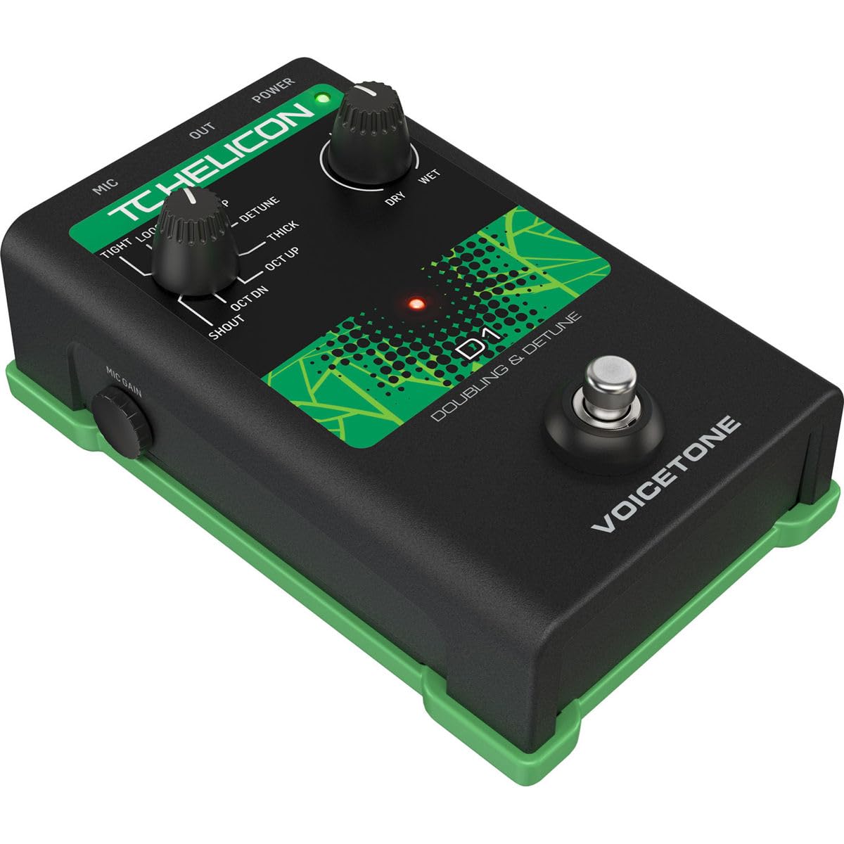 TC Helicon Voicetone D1 Doubling & Detuner Pedal for Vocals