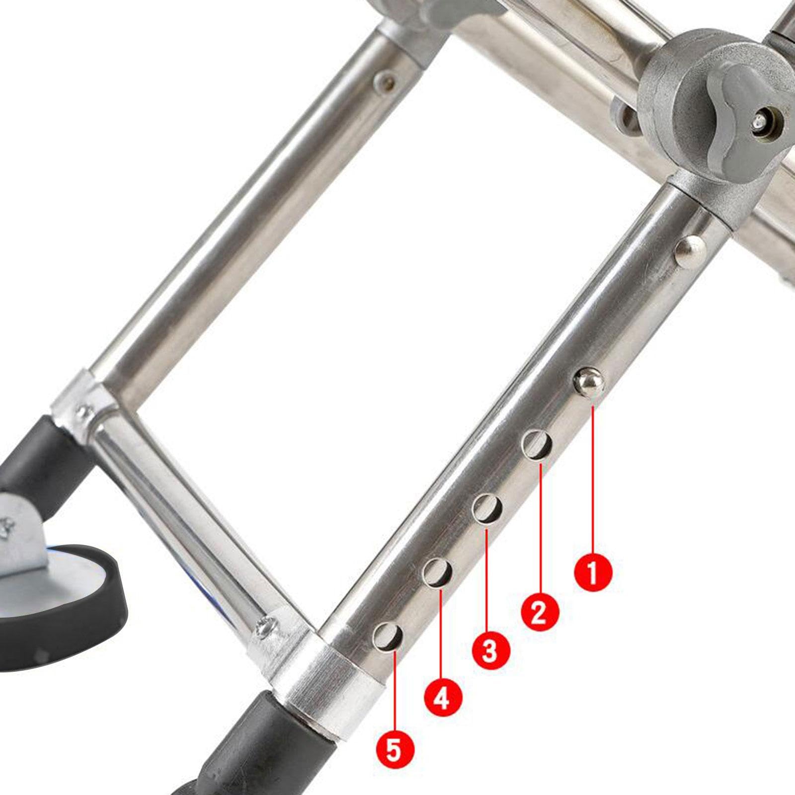 harayaa Tabouret de Camping Robuste et Pliable avec Dossier, Doté de 5 Pieds Télescopiques, Idéal pour La Pêche, La Randonnée, L'intérieur et L'extéri
