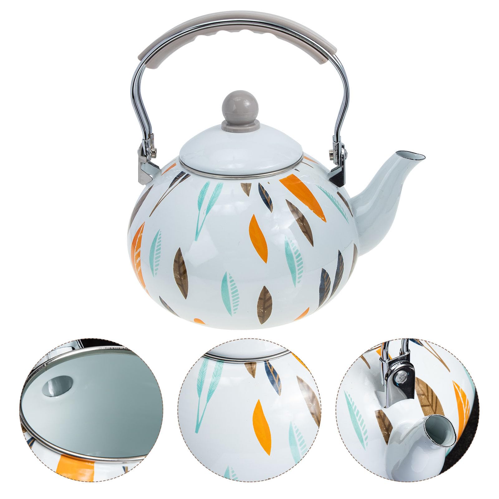 CHILDWEET Tetera Esmaltada de 3l Mango Cómodo y Diseño Vintage para Cocina de Inducción y Uso Doméstico, Hervidor Rápido y Seguro contra Quemaduras