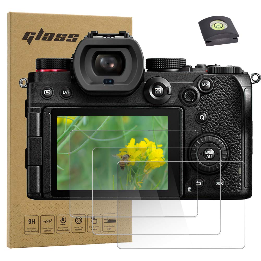 Macolink Tempered Glass Screen Protector for Panasonic Lumix S5 S5M2 S5M2X, 9H Hardness Ultra-Clear Anti-scratches Protective Film (3 Pack)