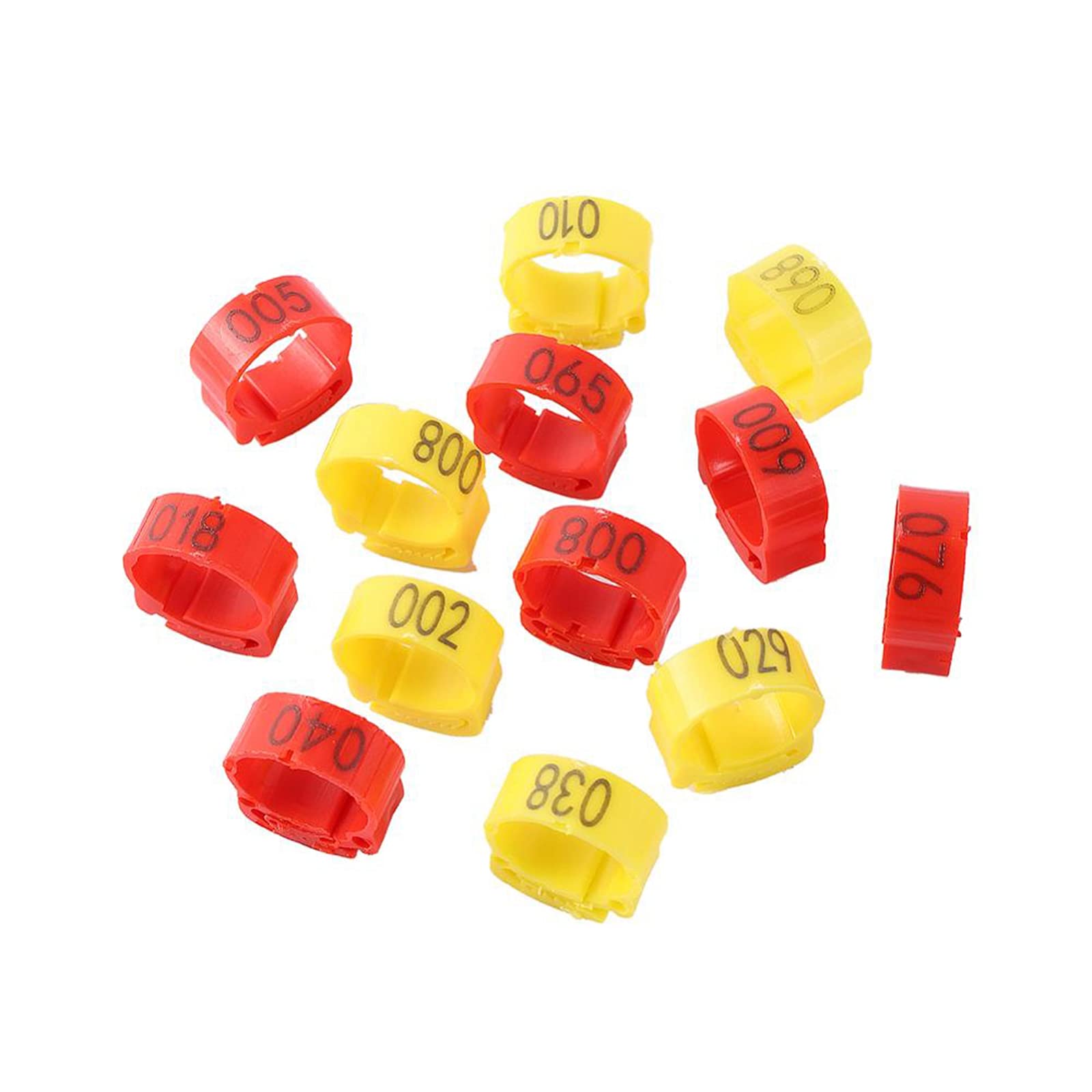 Numer etykiety kurczaka Regulowane pierścienie na stopy kurczaka Średnica wewnętrzna Rozmiar 2~2,4 cm Elastyczne, chowane pierścienie na stopy(White)