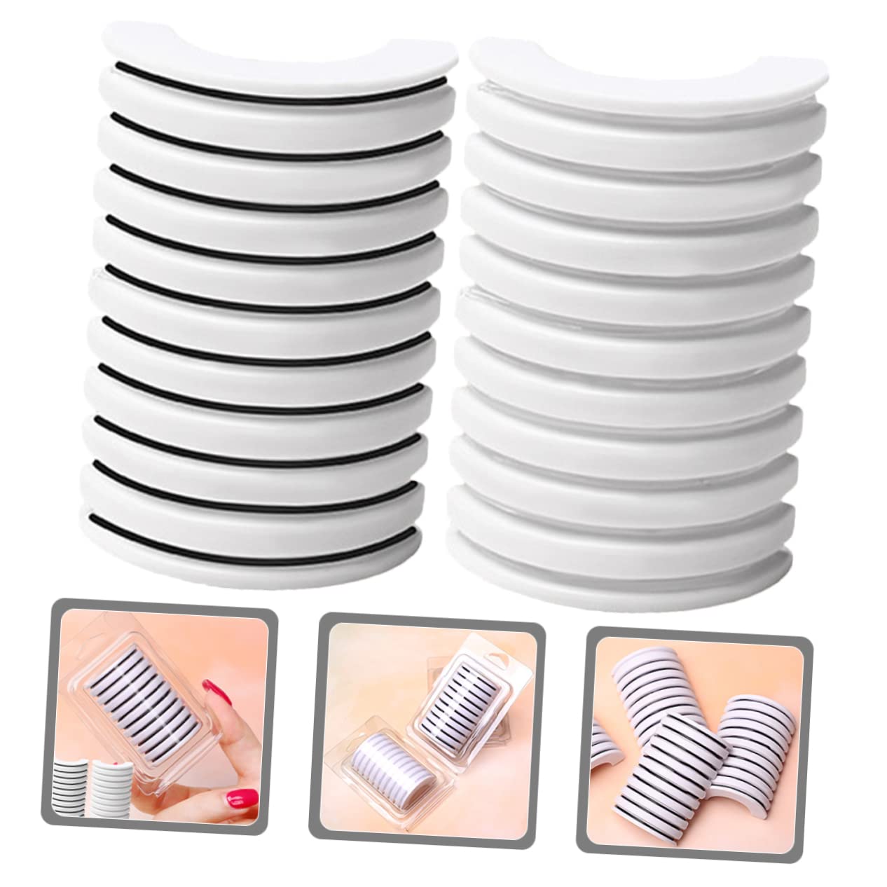 LIFKOME 2 Boxes Self Adhesive Eyelash Strips Strips Box Gel Material for Easy Application Versatile Use with False Lashes Safe for All Skin