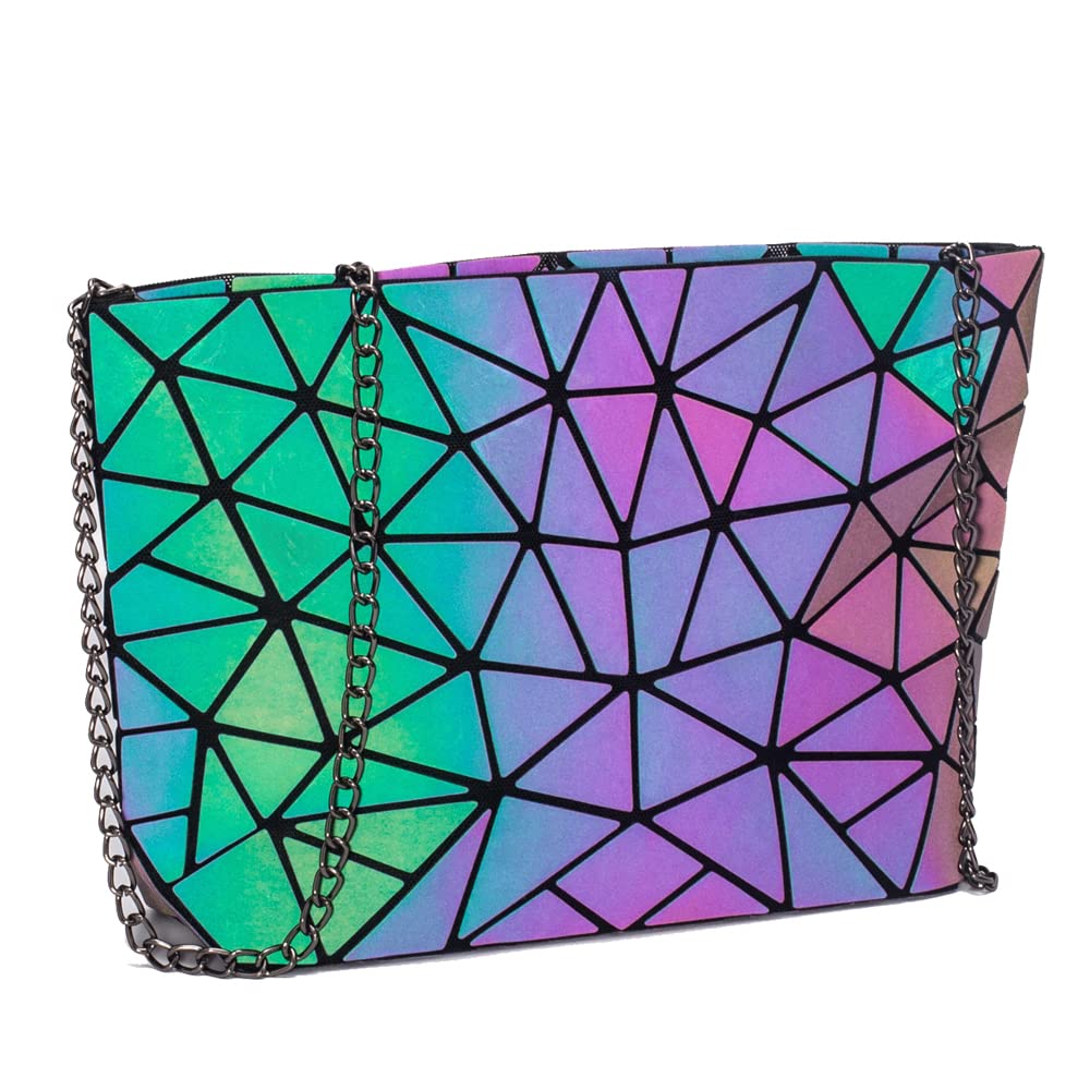 Sfly Shoulder Bags for women Geometric Chain Handbag Luminous Purse Zipper Chain Clutch and Envelope Purse Tote Messenger Bag (B08L3ZJGND) Amazon Price History, Amazon Price Tracker