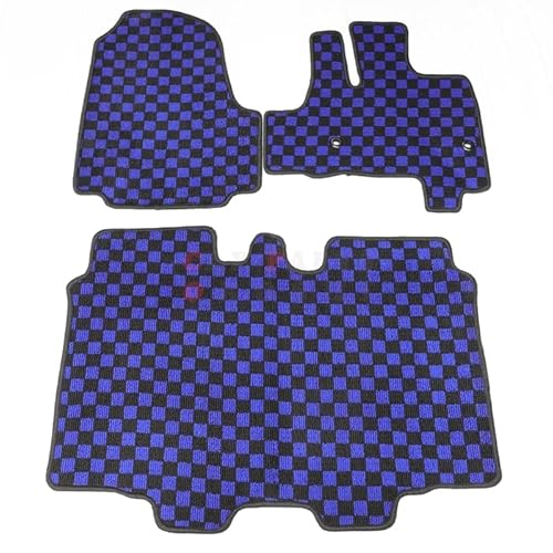 JF5/6 NBOX NBOXカスタム 専用 フロアマット3枚セット 一台分 NBOX内装パーツ NBOXカスタム カーマット(ブルーチェック)