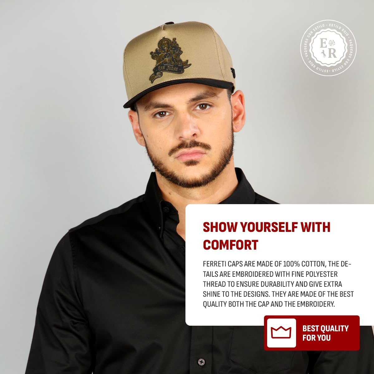 Culiacan Saint Jude Khaky Snapback Hats for Men - Premium Men's Hats & Caps, Khaky Baseball Cap for Men and Women, Gorra para Hombre - Adjustable Size - Image 4