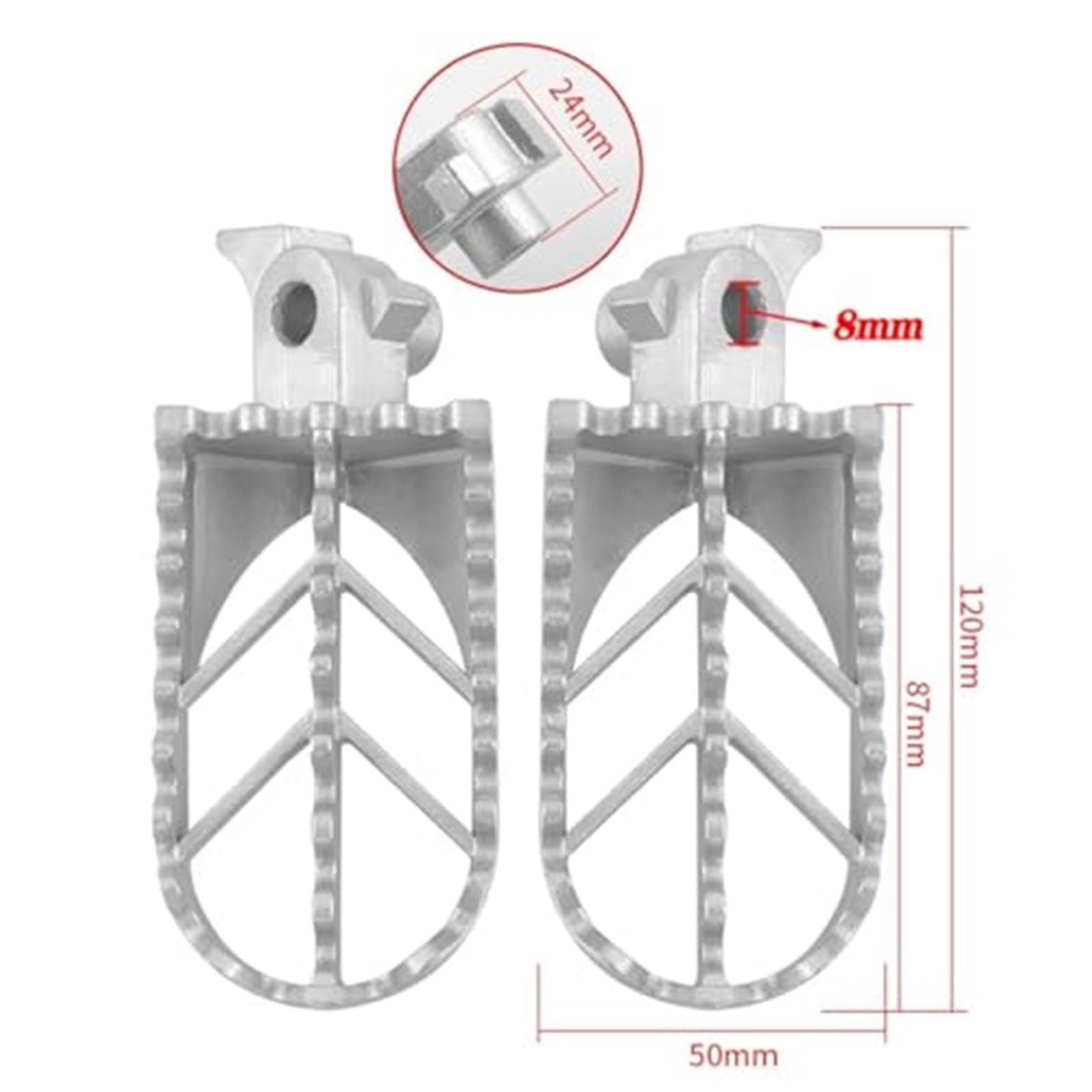 Accesorios de motocross Reposapiés de acero inoxidable Reposapiés Pedales, for XR50R XR70R XR80R XR100R CRF50 CRF50F CRF70 CRF70F CRF80 Estriberas de motocicleta