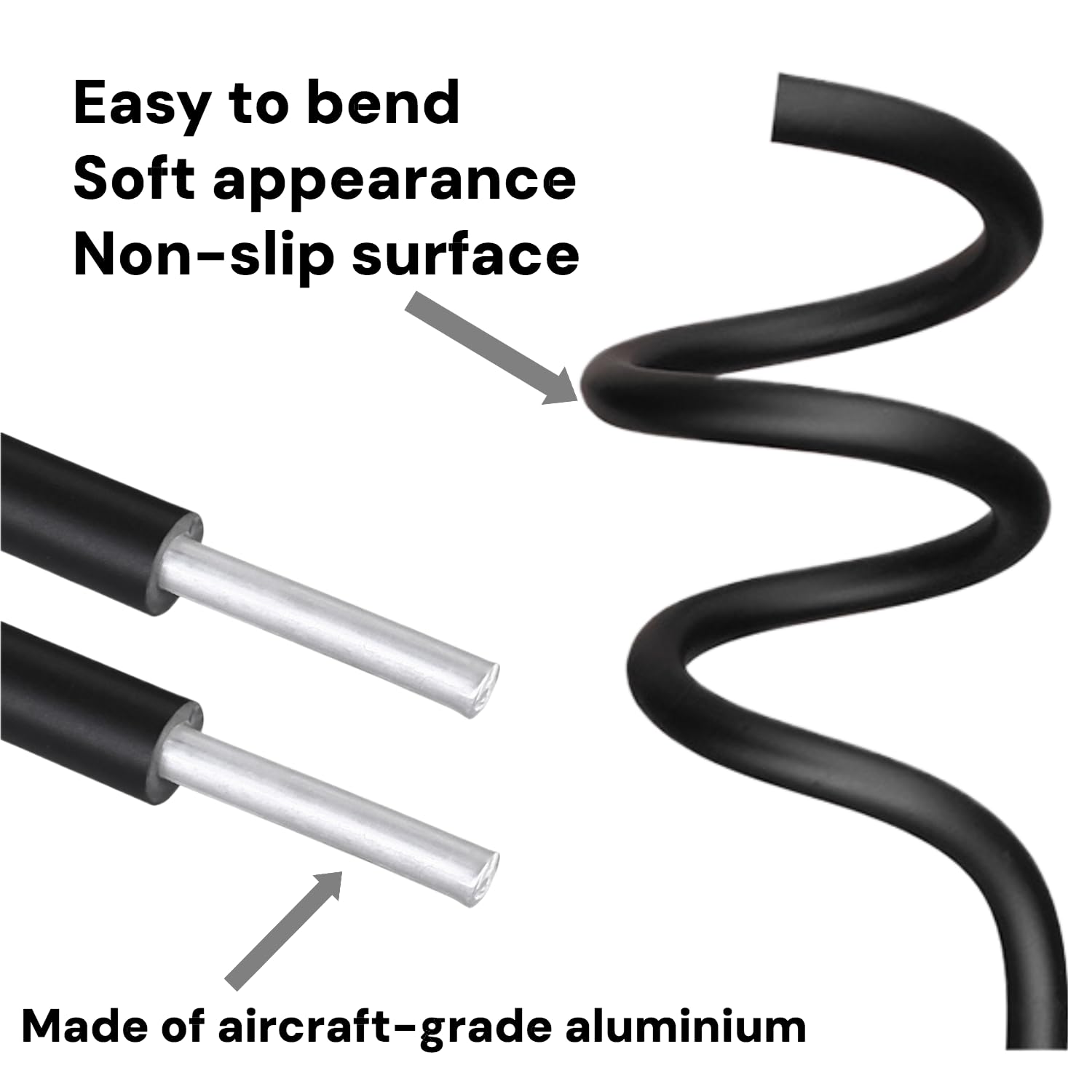 YKI Soporte portátil flexible para teléfono para cochecito, cinta de correr, silla de ruedas, escritorio y más, soporte de teléfono flexible para iPhones/teléfonos inteligentes de hasta 3.5 pulgadas