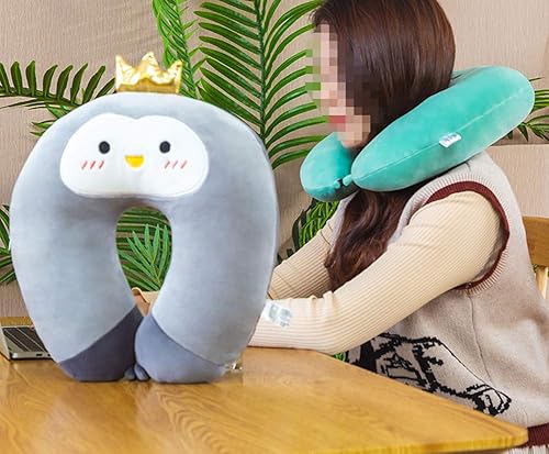 Miniatura 4 de Bonita almohada portátil en forma de U para el cuello en U para oficina y viajes, para adultos, para oficina, hogar y siesta de avión (cerdo, 12.6 x