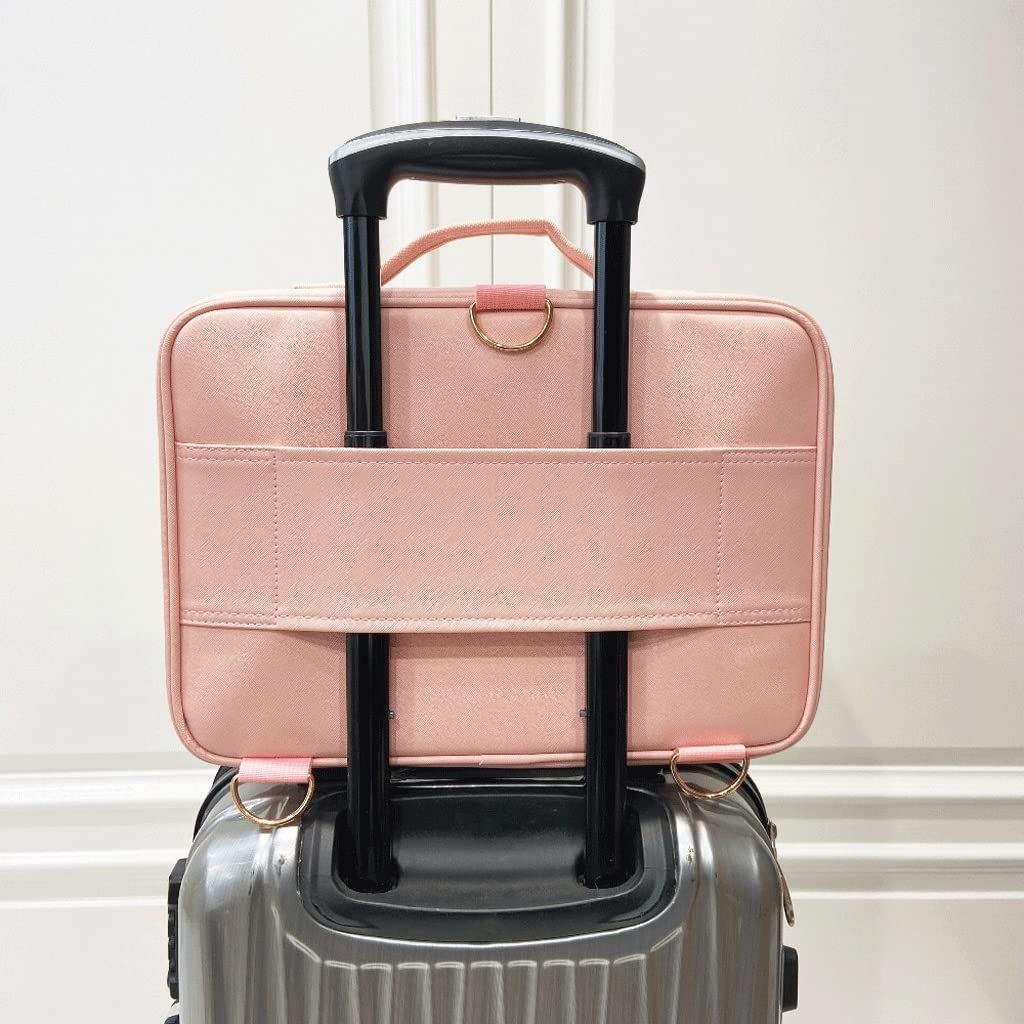 Organizer na perfumy, przenośny organizer na kosmetyki, skórzany, z wieloma przegródkami, profesjonalny zestaw, podróżna kosmetyczka, toaletka, a, M-37cm/14.56inch