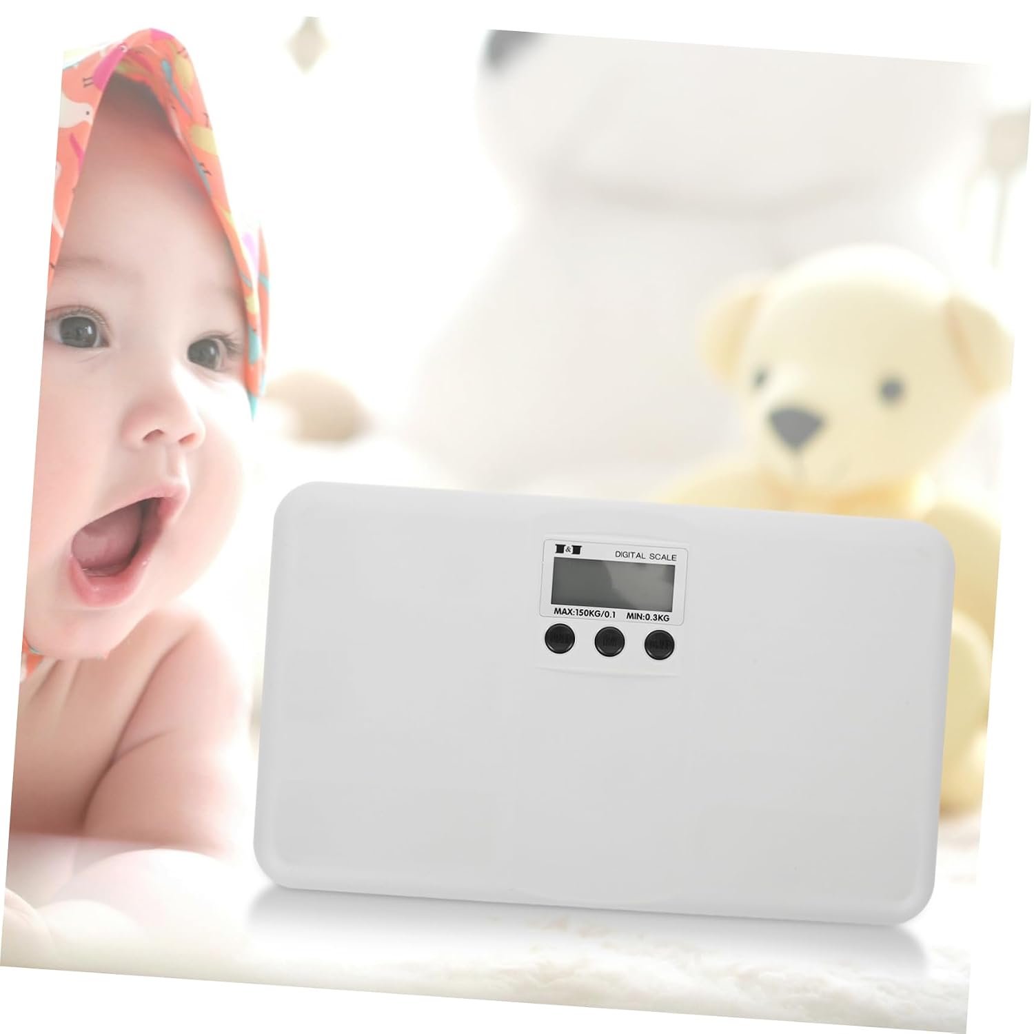 Vaguelly Electronic Scale Multi Scale for Pets Capacity Ultra Thin Design LCD Display Easy to Store No Battery Needed