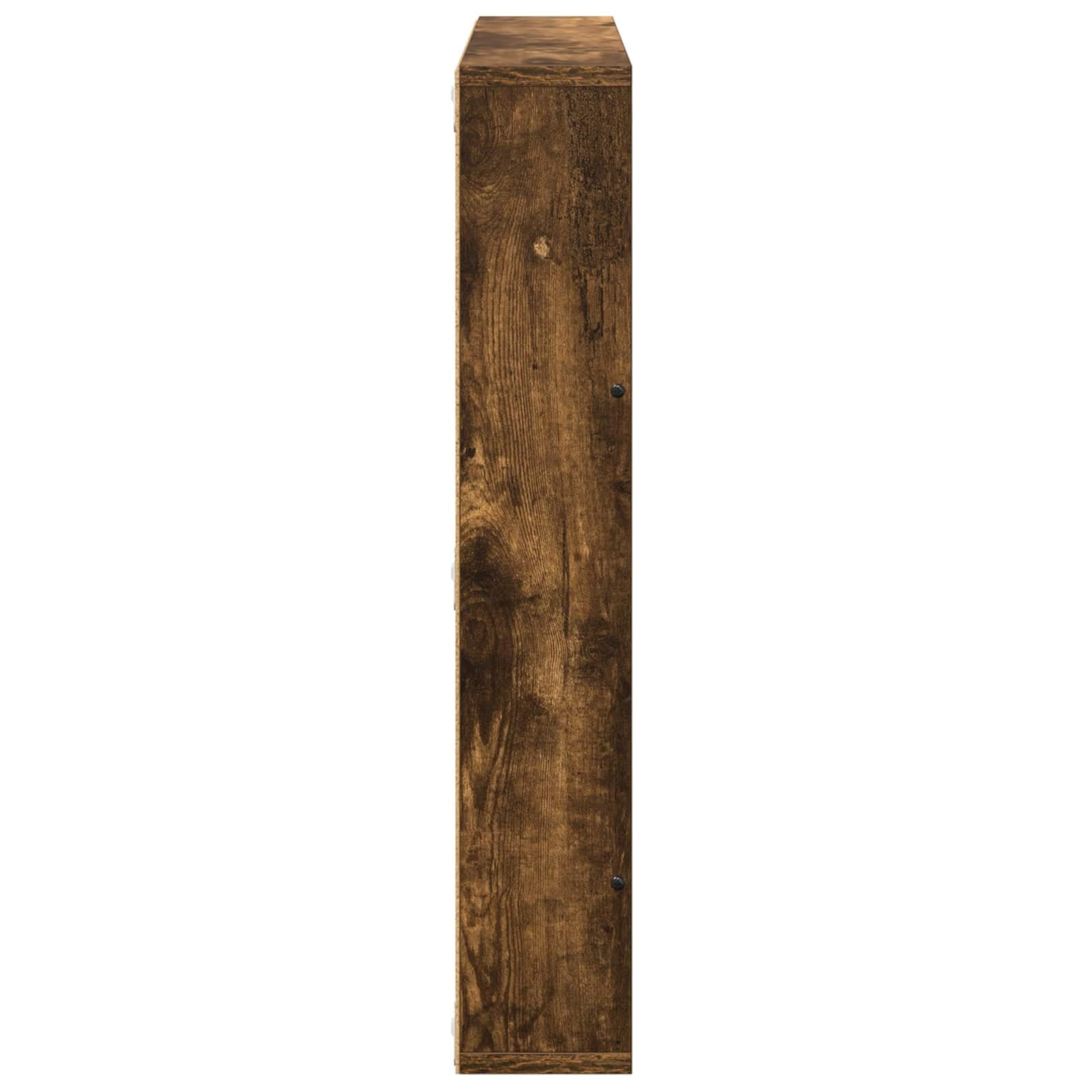 Générique Regał na czasopisma 2 szt., półka ścienna 60 x 12 x 70 cm z drewna inżynieryjnego wędzonego dębu, regulowany uchwyt na czasopisma do salonu lub biura, nowoczesny i praktyczny schowek na