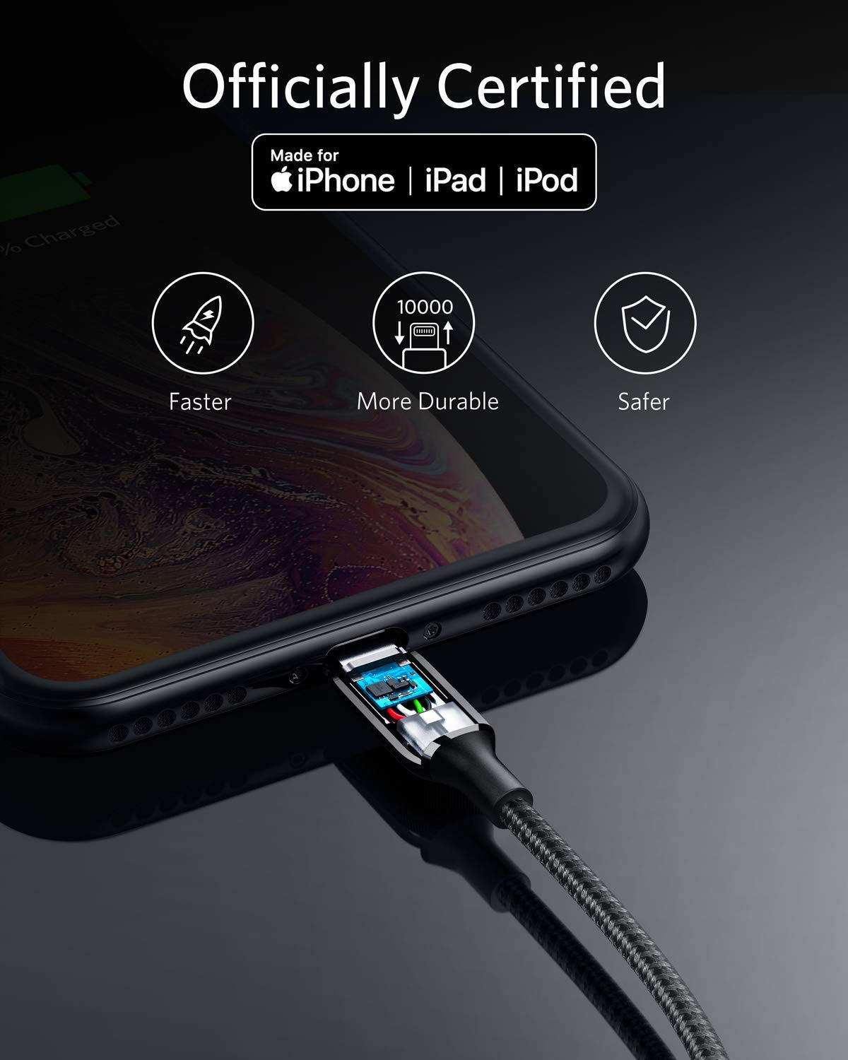 Amazon.co.jp: Anker PowerLine+ III ライトニングケーブル MFi認証 高