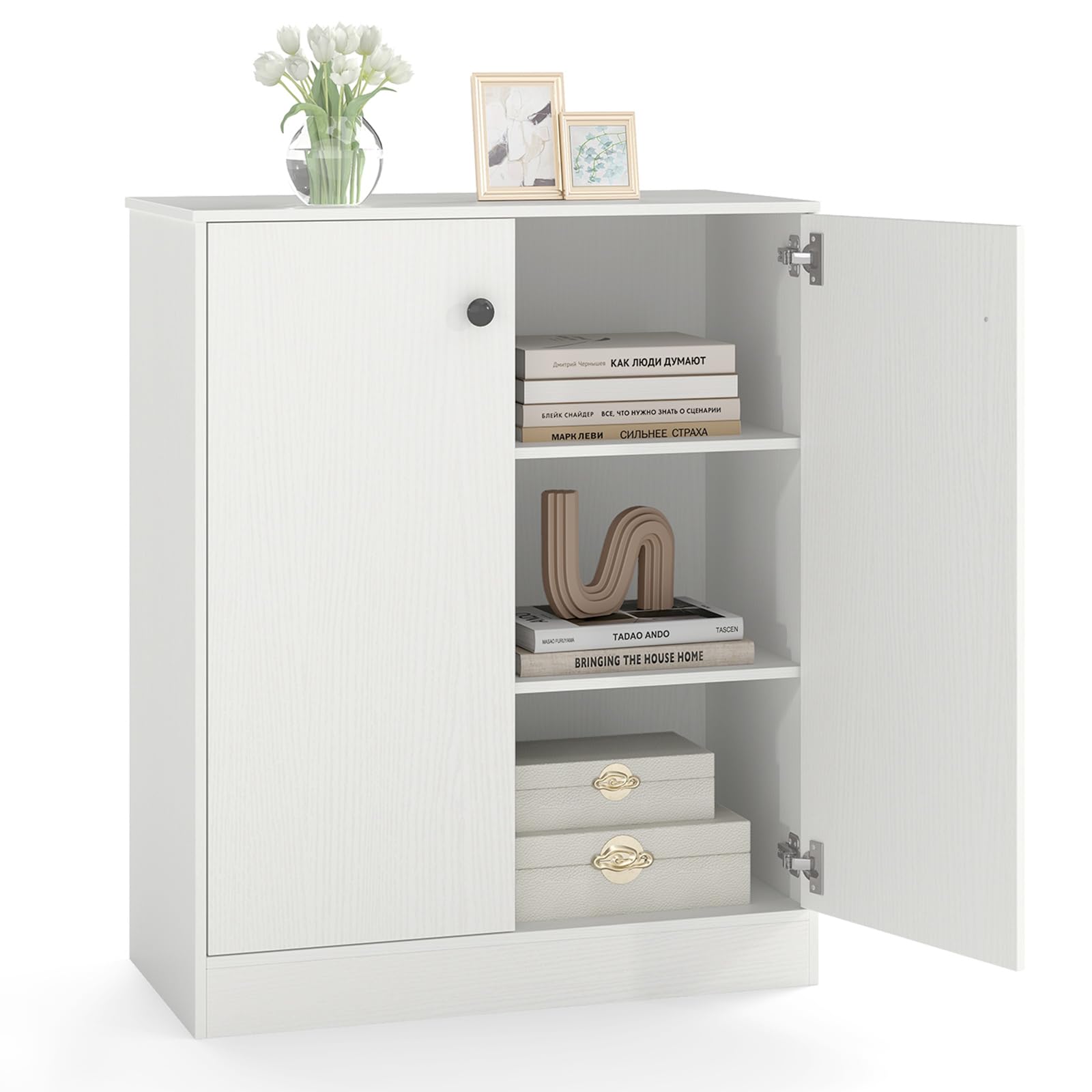 Amazon.com: LOKO Freestanding 2-Door Storage Cabinet, Modern Floor
