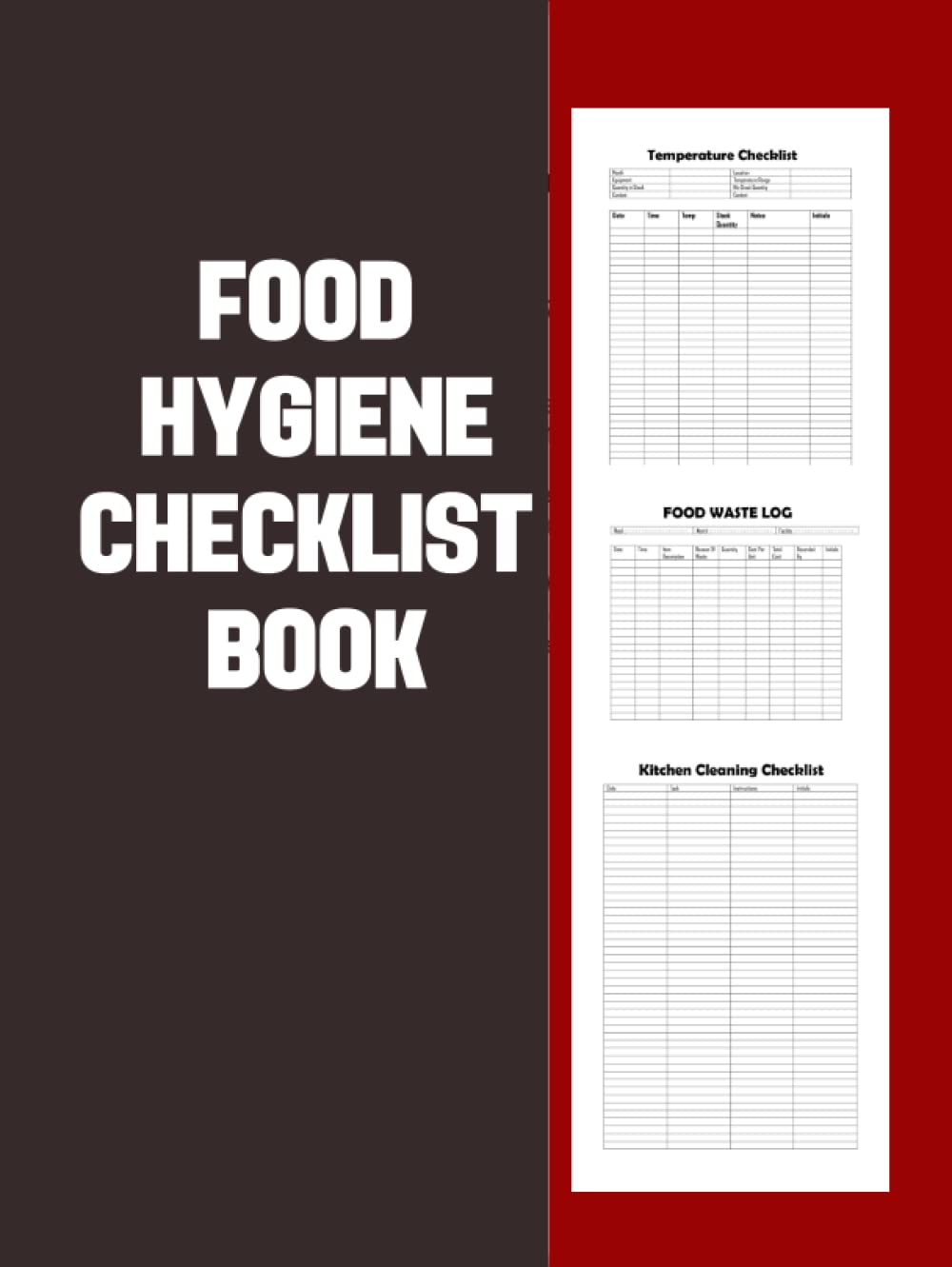 Food Hygiene Checklist Book food hygiene record book, food hygiene and