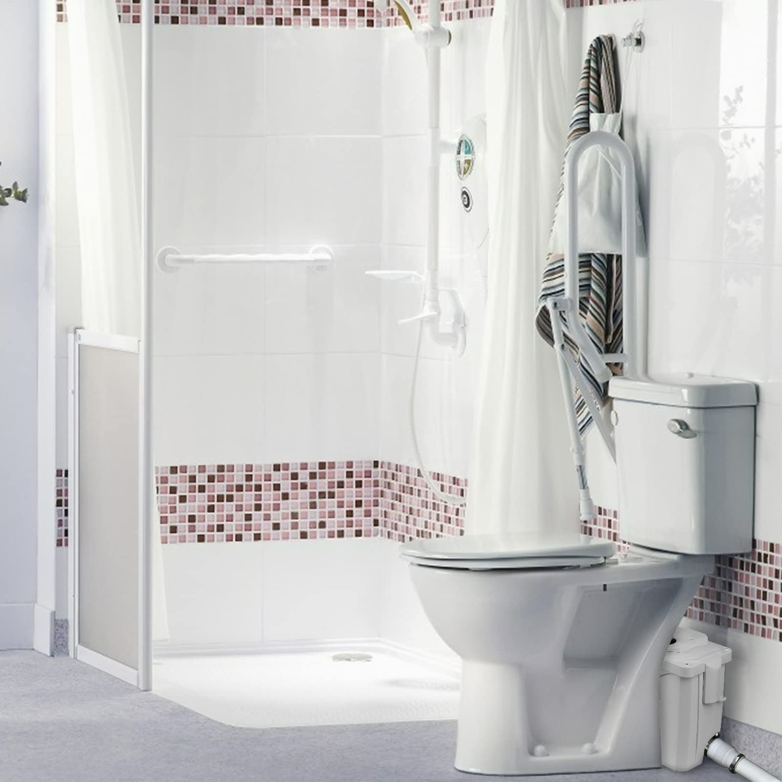 Eulenke Pompe per Fognature Sanitarie 700 W, 190 l/min, a basso rumore (39 dB), possono essere installate in lavabo, WC, docce, ecc