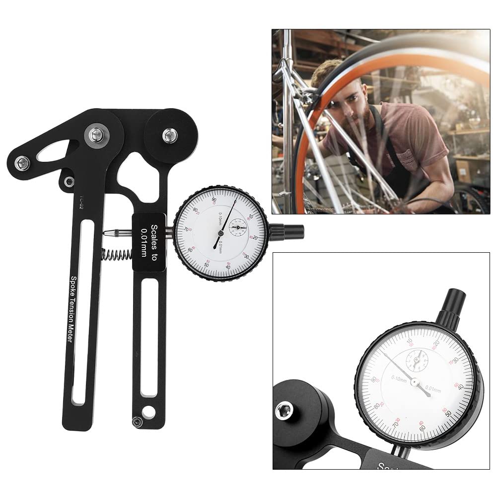 FLEXMAN Medidor de Tensión para Bicicletas, Aleación de Aluminio, Herramienta de Medición para Radios de Ruedas, para Amantes de las Bicicletas Deportivas al Aire Libre, Bicicletas