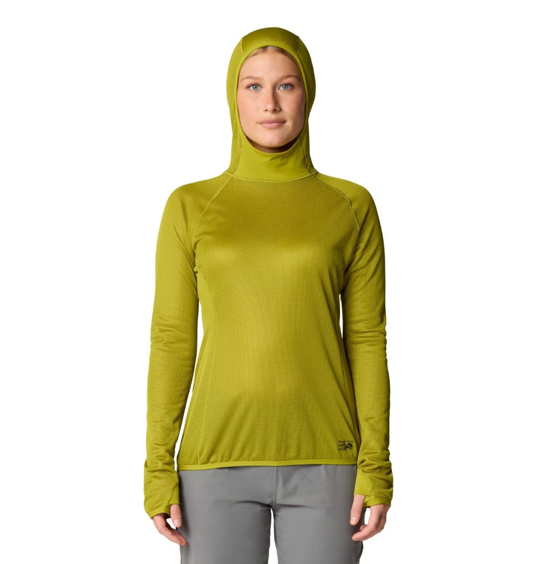 Mountain Hardwear Women's Python Green Airmesh Hoody, Xs