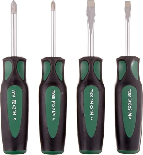 SK Hand Tool 86335 - Juego de destornilladores con agarre de cojín, 4 piezas